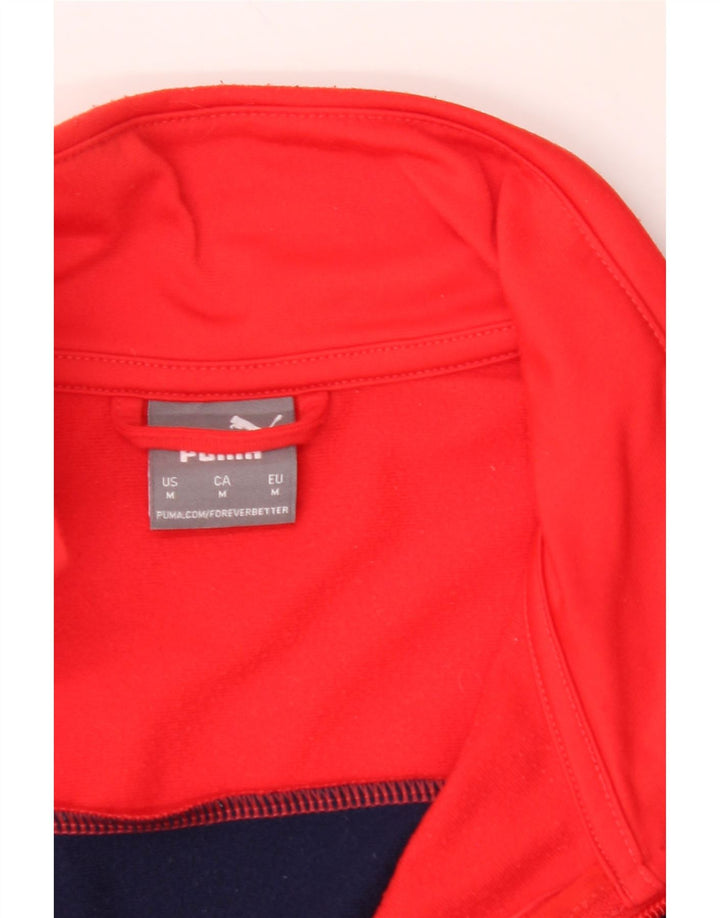 PUMA Mens Tracksuit Top Jacket Medium Red Colourblock Vintage Puma and Second-Hand Puma from Messina Hembry 