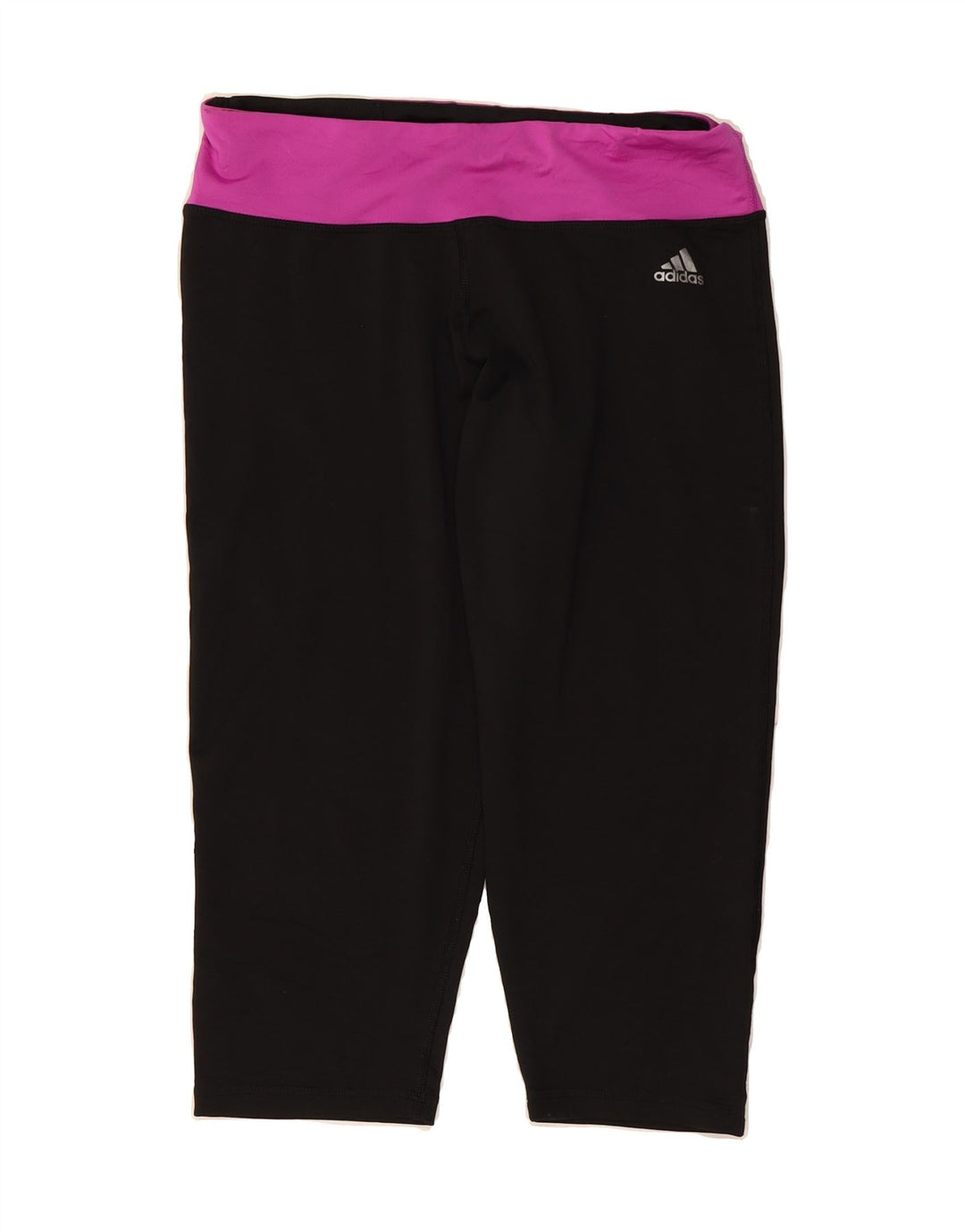 ADIDAS Womens Climalite Capri Leggings UK 12/14 Medium  Black Polyester Vintage Adidas and Second-Hand Adidas from Messina Hembry 