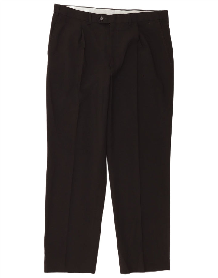 Marks & Spencer Pantalon de costume pour homme W36 L31 Noir Polyester
