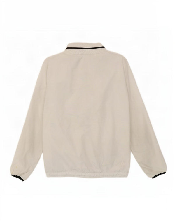 Adidas Veste de survêtement à capuche graphique pour femme UK 4/6 XS Blanc Polyester