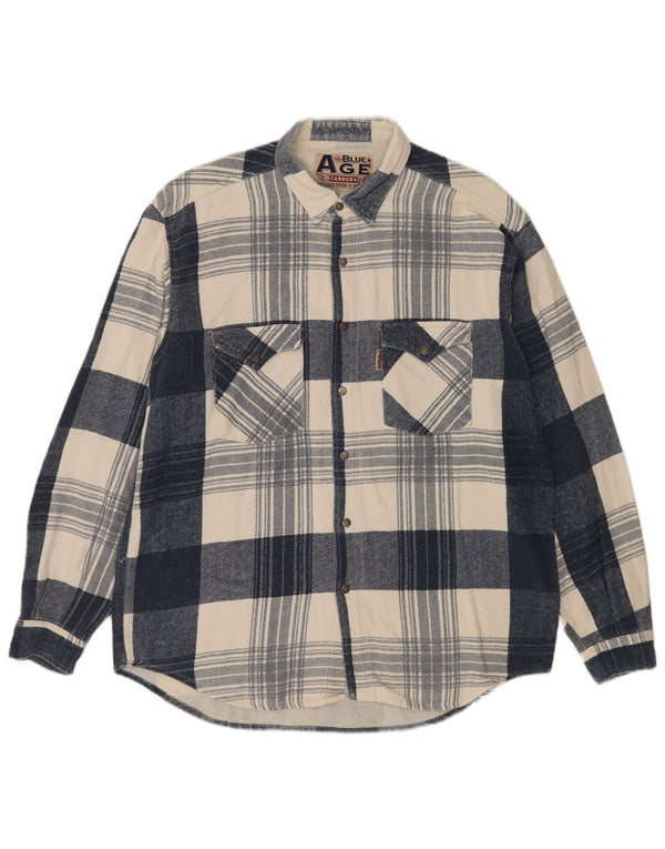 Carrera Chemise en Flanelle XL Bleu à Carreaux Homme