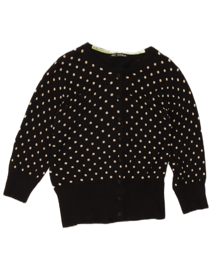 Marks & Spencer Pull cardigan autographe pour femme UK 14 Noir moyen