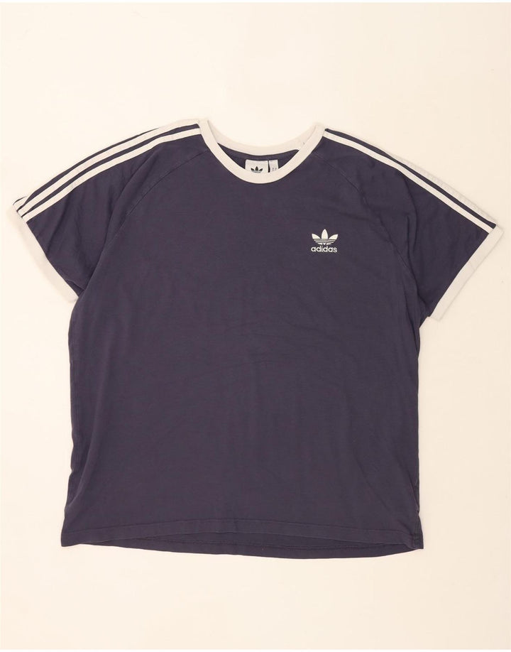 ADIDAS T-Shirt Homme Top 2XL Bleu Marine Coton