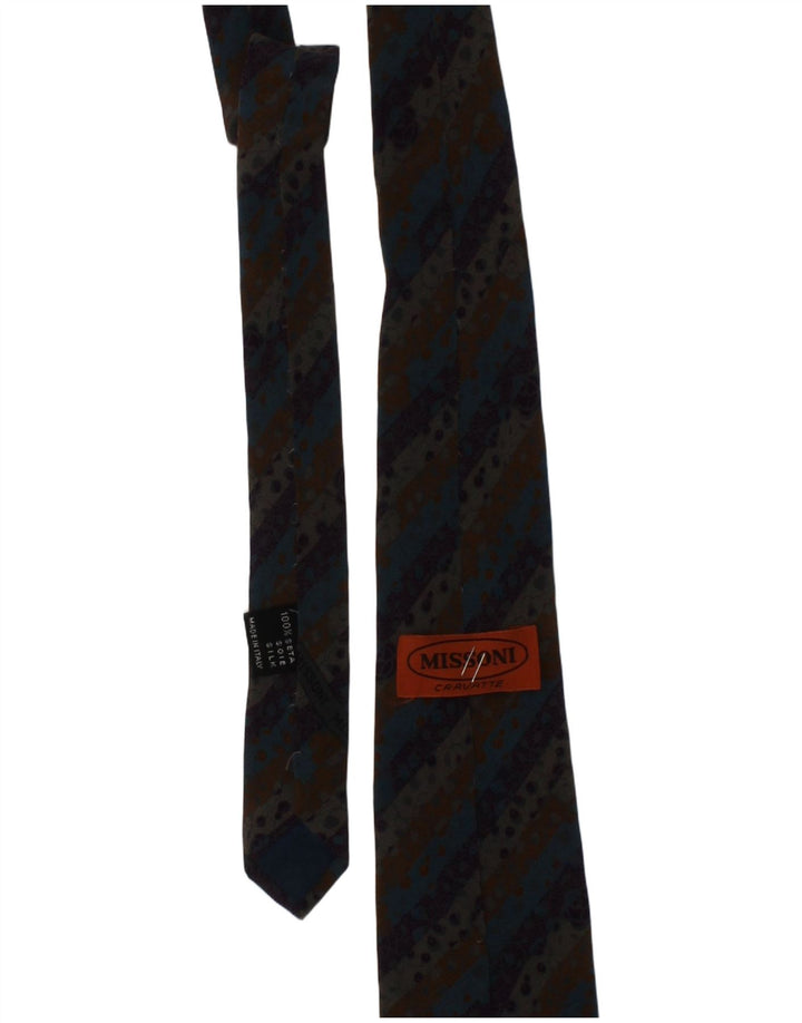 Missoni Cravate Cravate Homme Taille Unique Rayé Multicolore Soie Designer