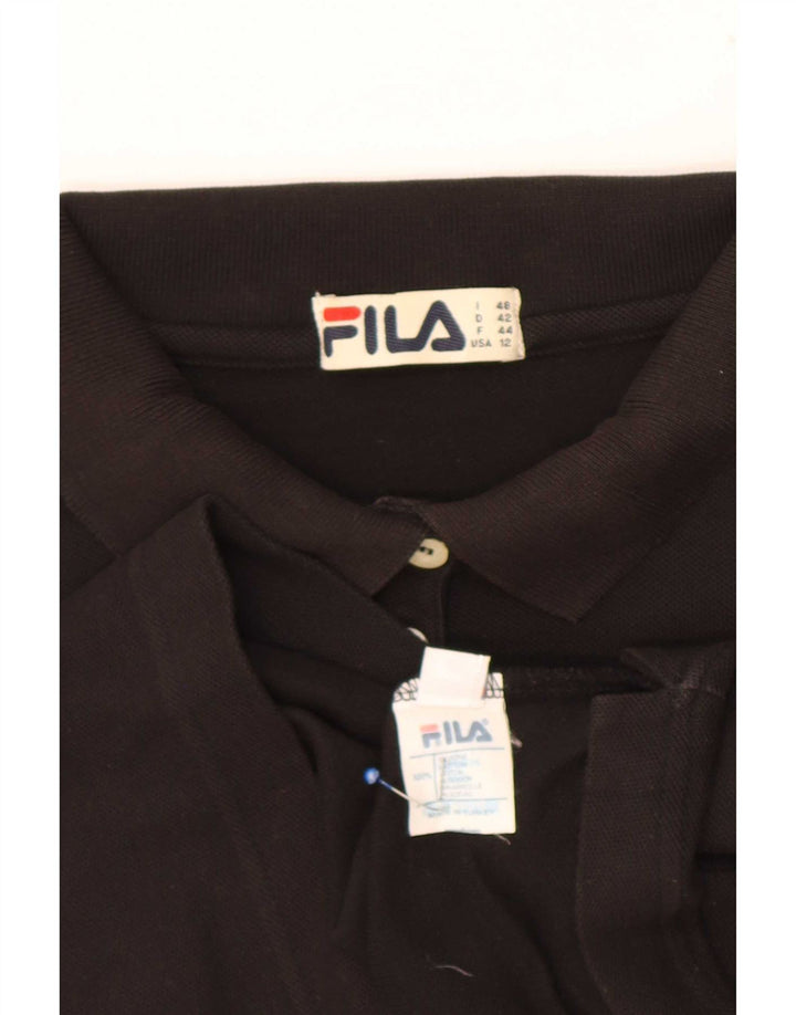 Fila Polo Femme IT 48 XL Noir Coton