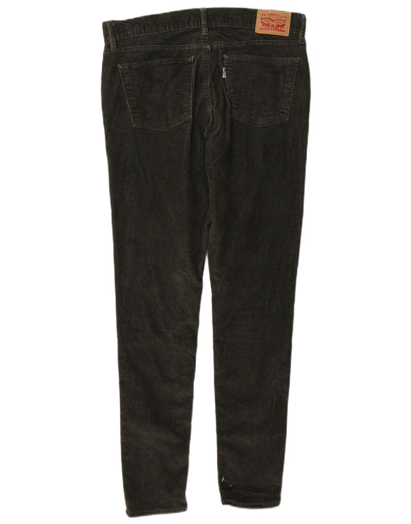 Levi's Pantalon 710 Super Skinny Velours Côtelé Femme Kaki Coton W30 L30