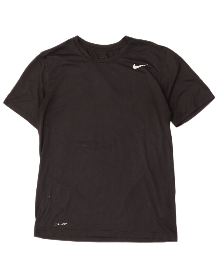 Nike Hommes Dri Fit T-Shirt Haut Noir Moyen Polyester