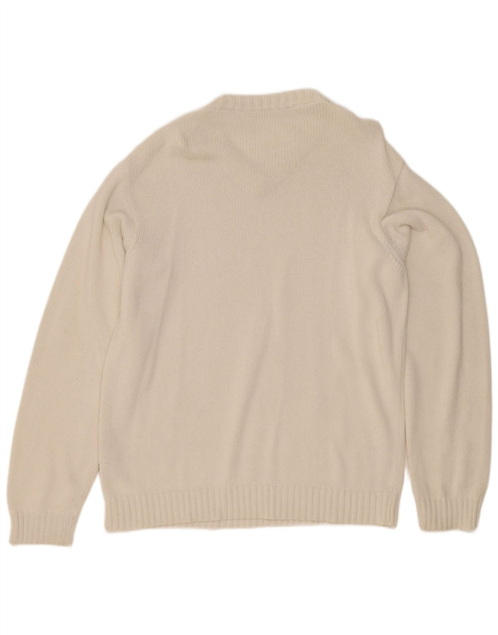 North Sails Pull Col V Homme Blanc Moyen Coton