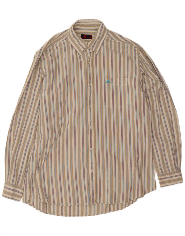 Kappa Chemise Homme 2XL Beige Rayé
