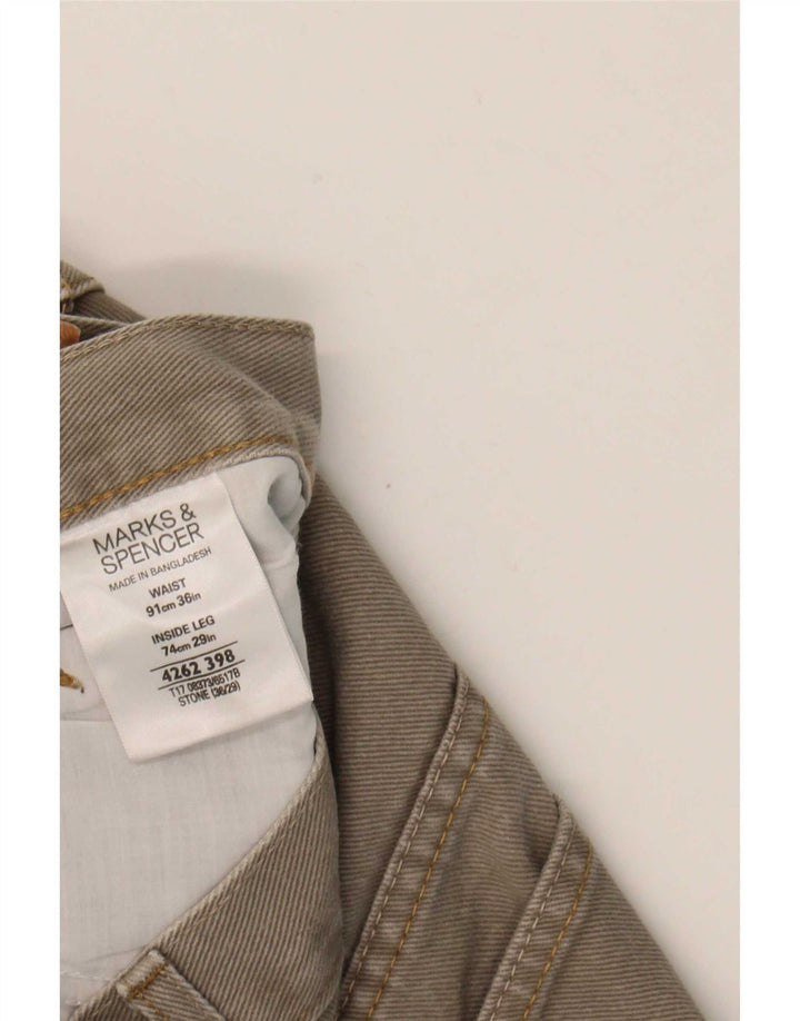 Marks & Spencer Jean droit Blue Harbor homme W36 L29 coton gris