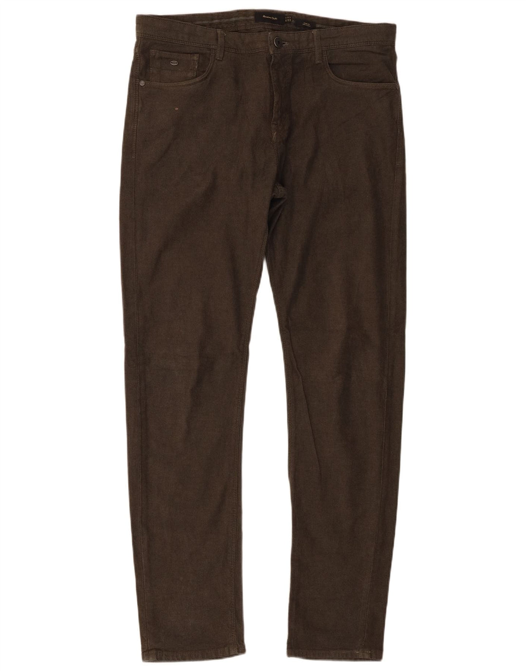 Massimo Dutti Pantalon décontracté coupe slim pour homme EU 42 Large W32 L32 Vert