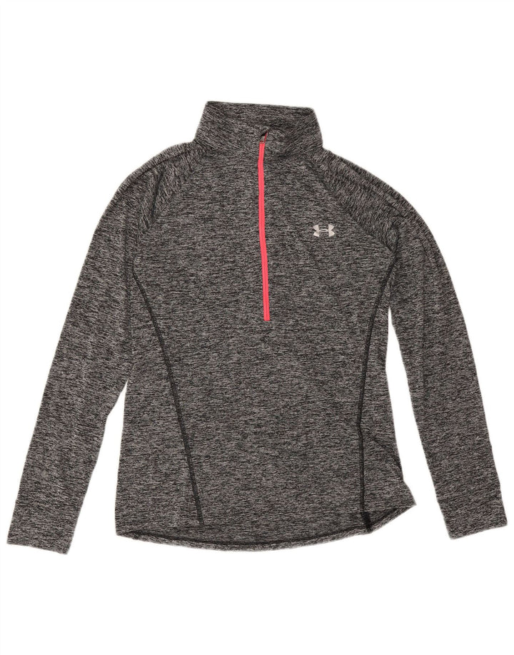 Under Armour Haut de survêtement Heat Gear pour femme UK 12 Gris moyen