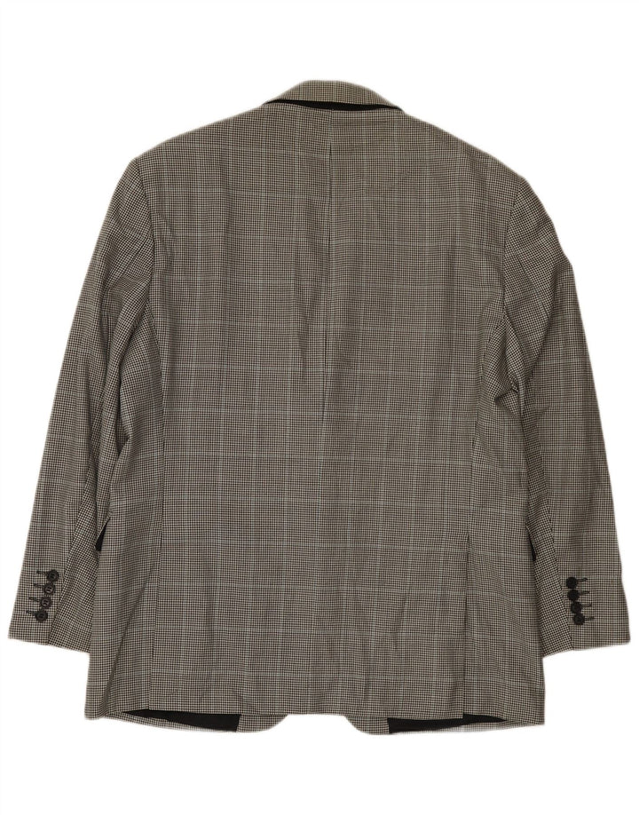 Marks & Spencer Veste blazer à 2 boutons pour homme UK 42 Large pied-de-poule noir