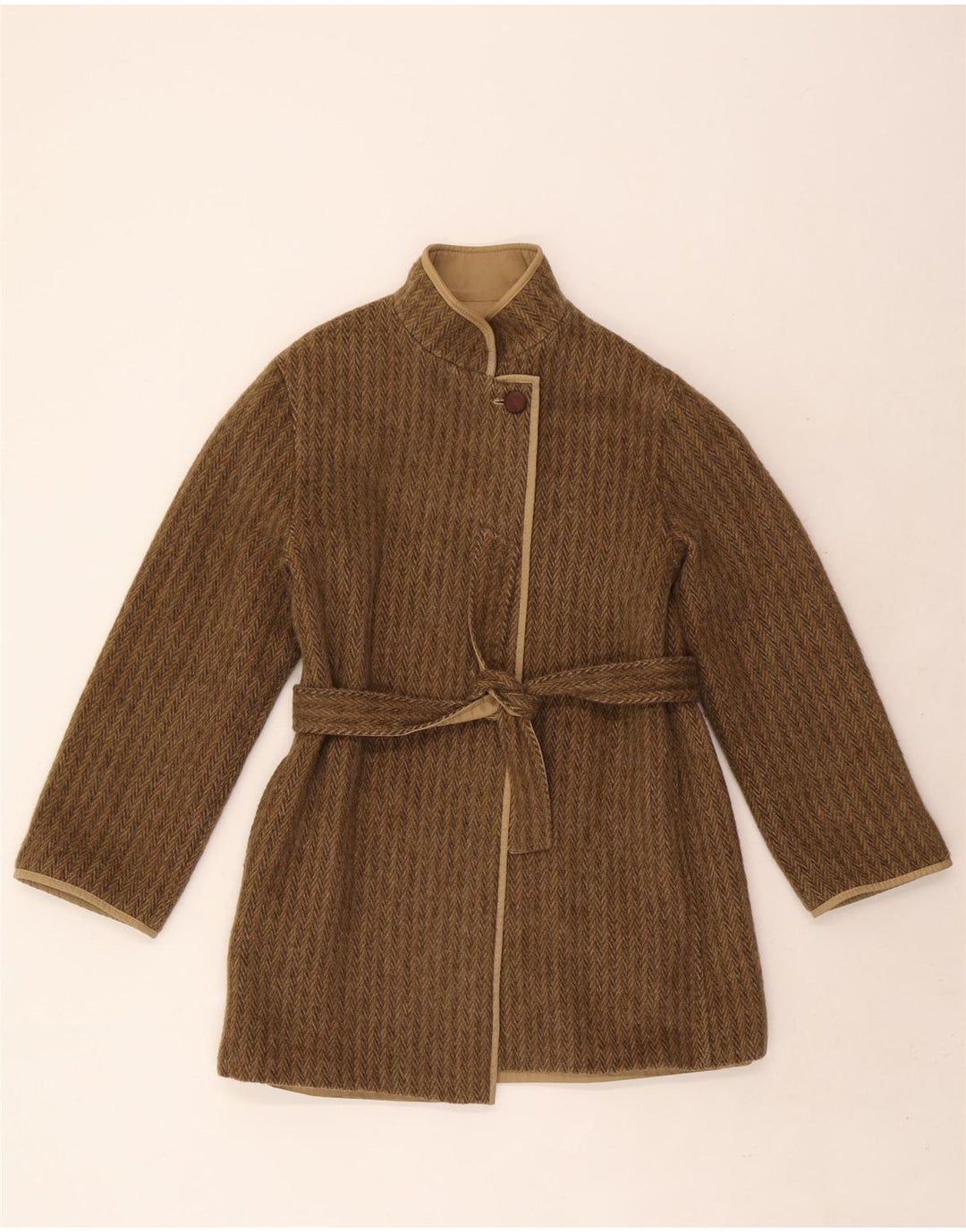 Pardessus réversible pour femme vintage IT 42 Kaki moyen