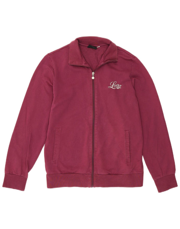 Lotto Veste de survêtement graphique pour femme UK 14 Large Bordeaux Coton