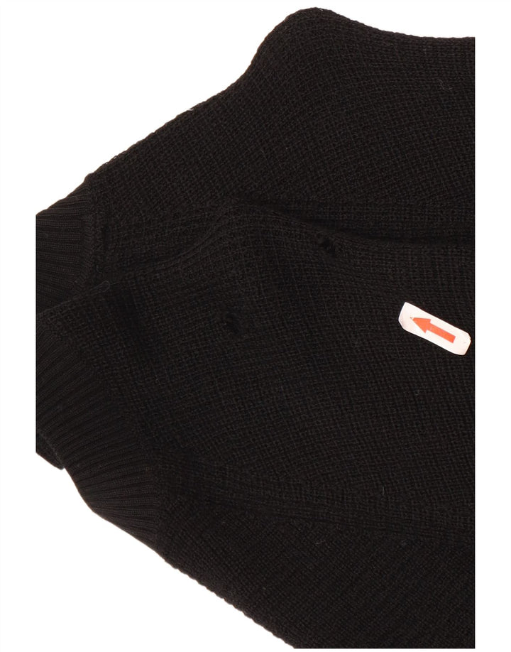Calvin Klein Jeans Pull à col rond pour homme en laine noire Taille S