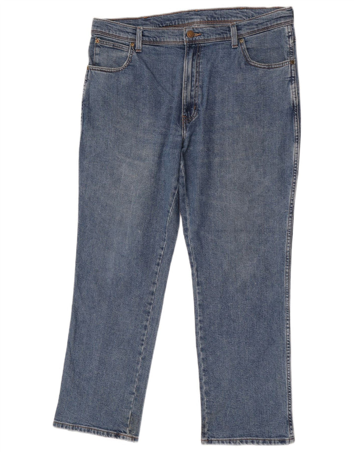Wrangler Jean droit coupe droite W38 L30 pour homme en coton bleu