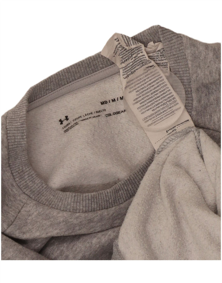 UNDER ARMOUR Sweat Cold Gear Sweatshirt Homme Gris Moyen Moucheté Coton