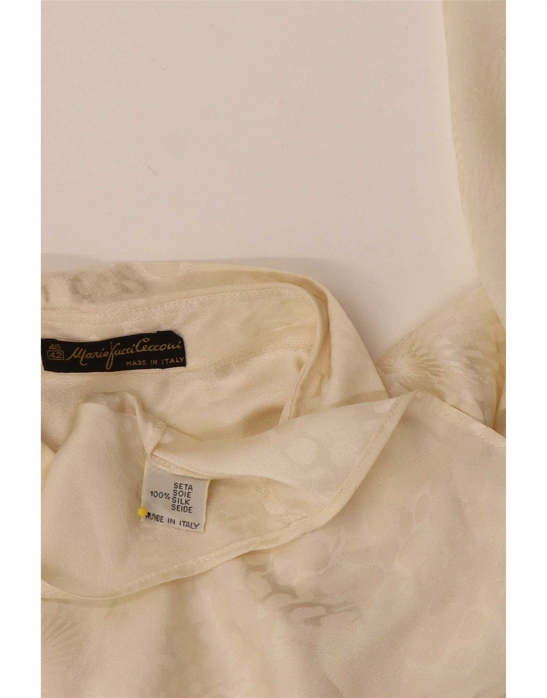 Mario Pucci Cecconi Chemisier Femme IT 42 Medium Off White Animal Print