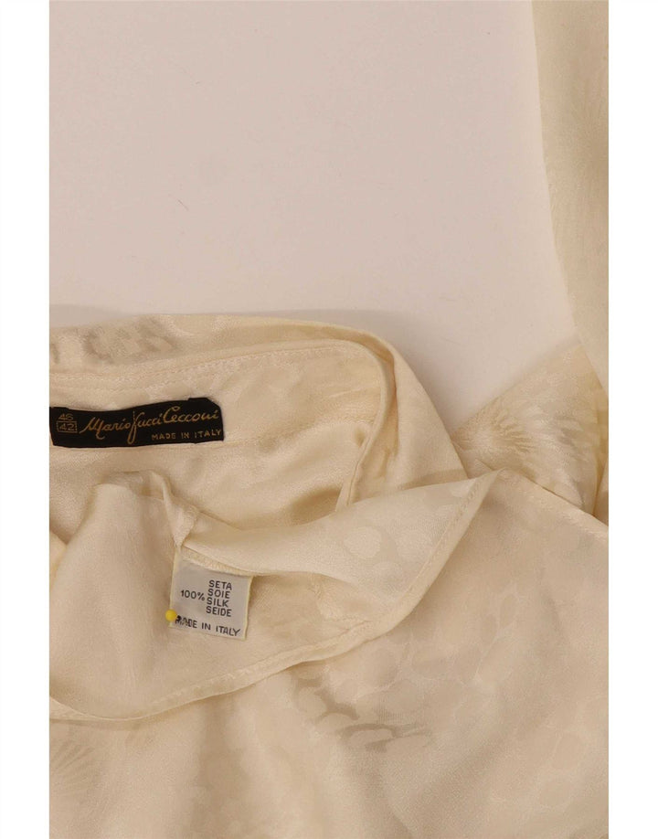Mario Pucci Cecconi Chemisier Femme IT 42 Medium Off White Animal Print