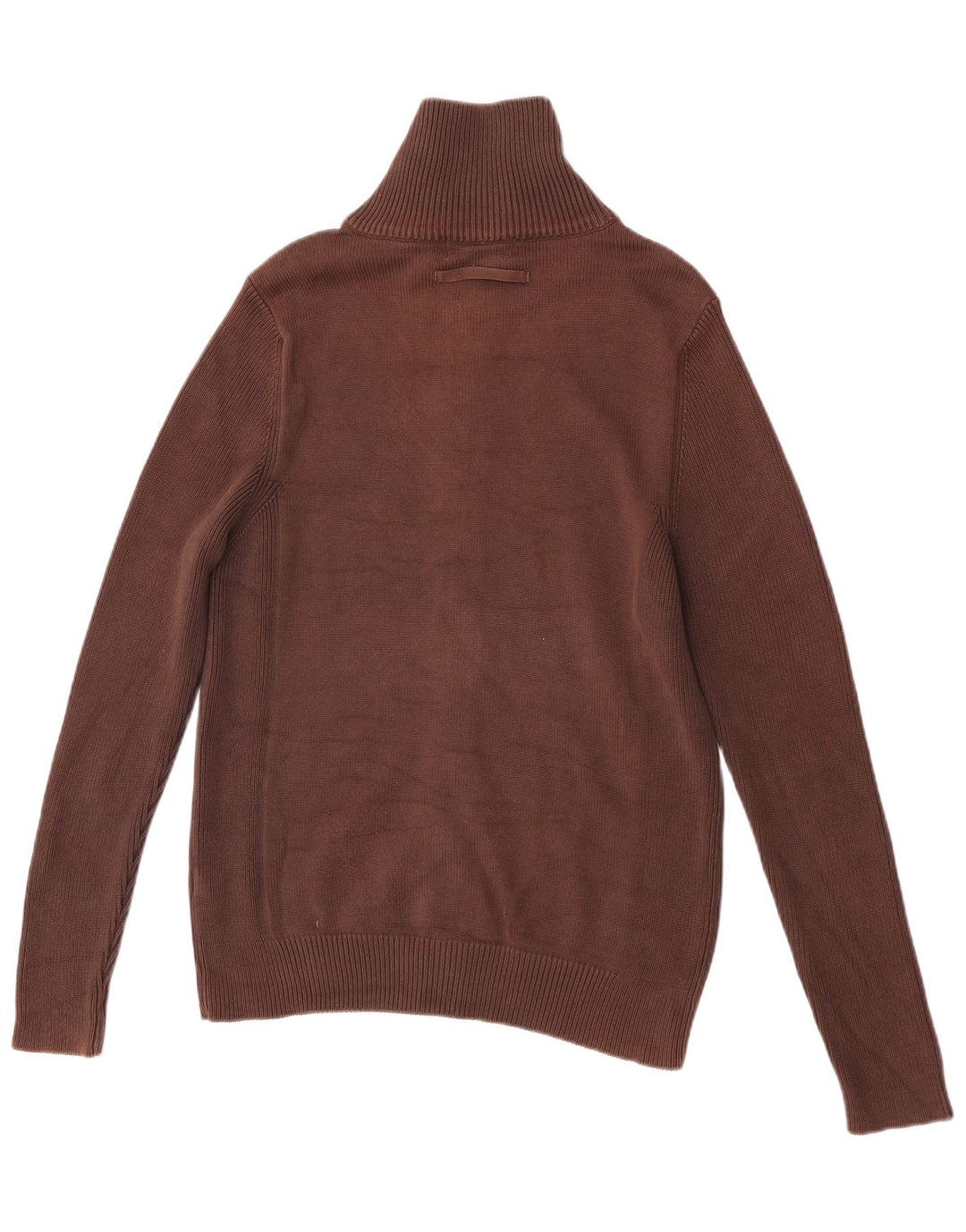 Zara Cardigan Homme Pull Large Marron Coton
