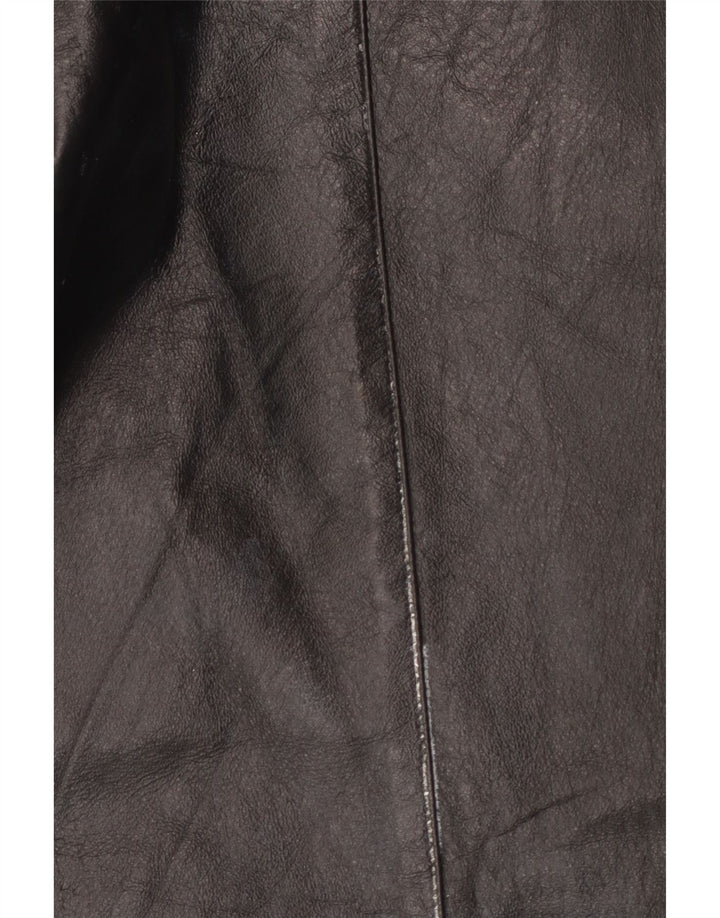 Manteau en cuir femme vintage IT 50 XL Cuir noir