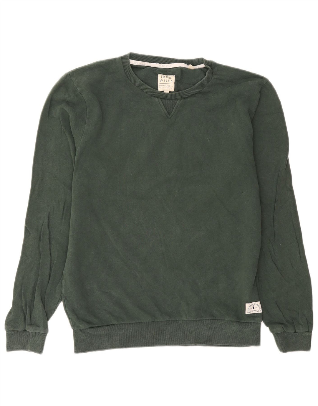 Jack Wills Sweat-shirt pour homme en coton vert petit