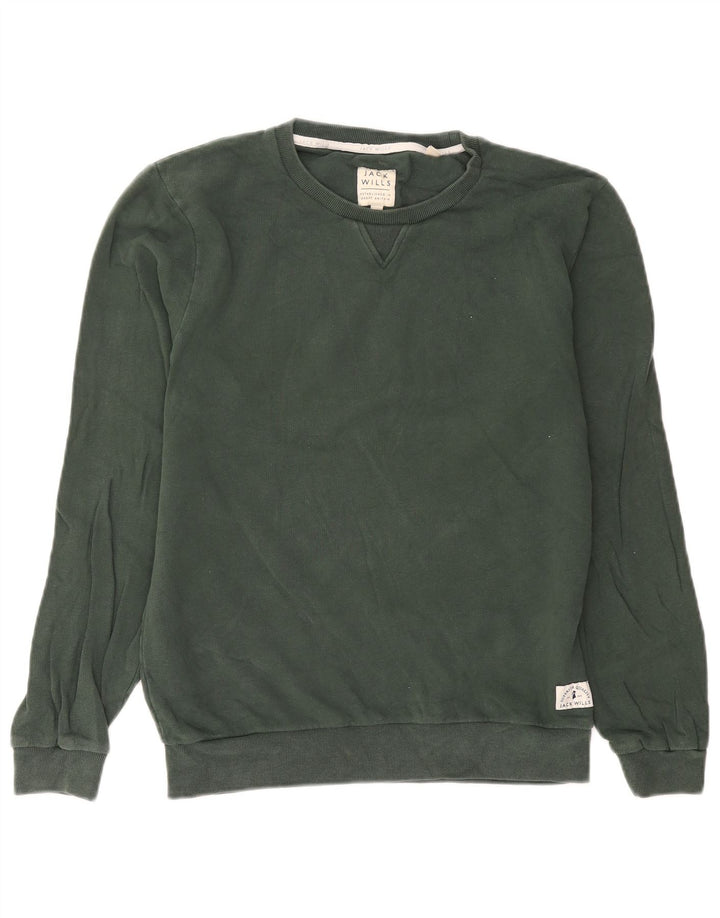 Jack Wills Sweat-shirt pour homme en coton vert petit