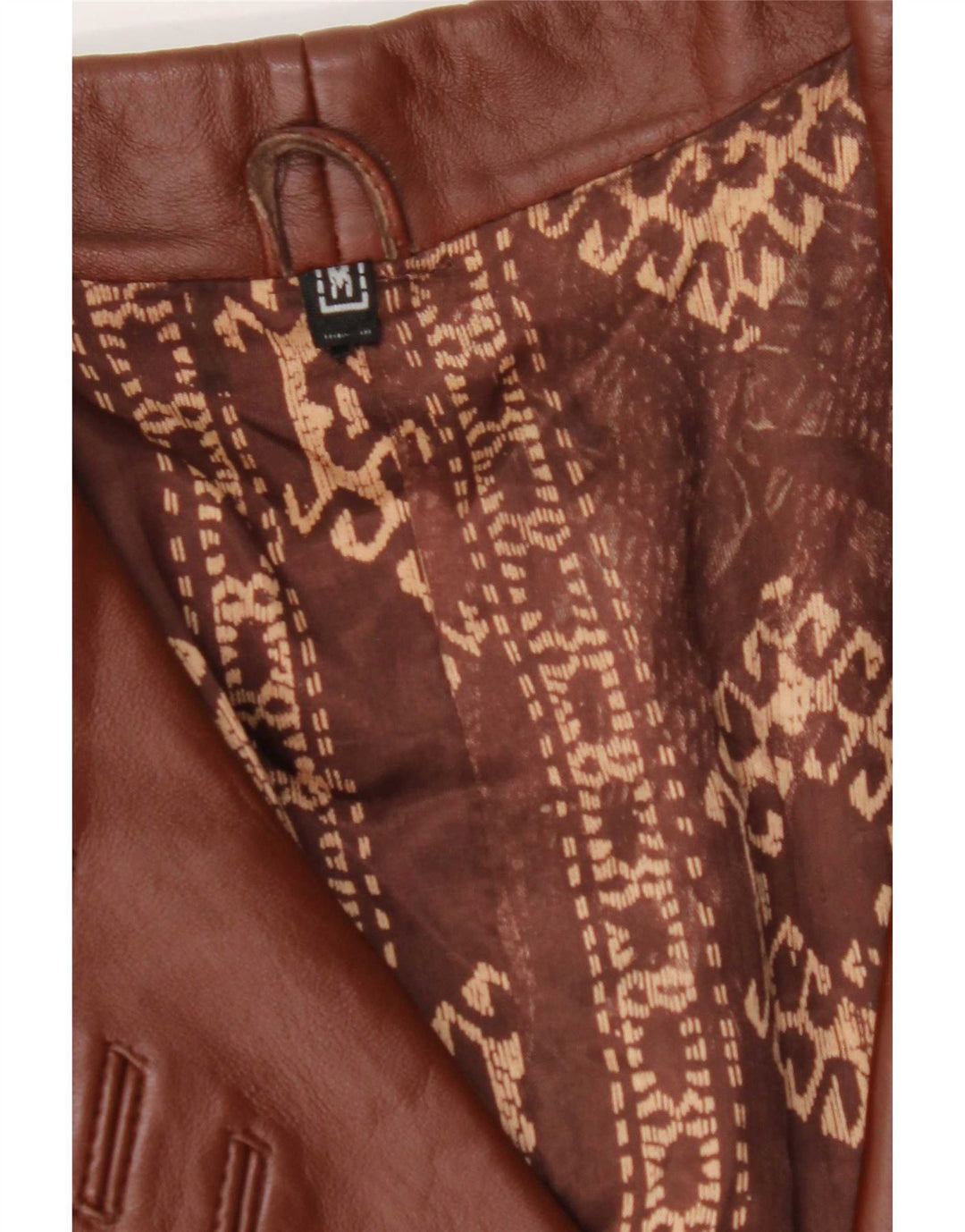 manteau en cuir surdimensionné femme vintage UK 14 Cuir brun moyen