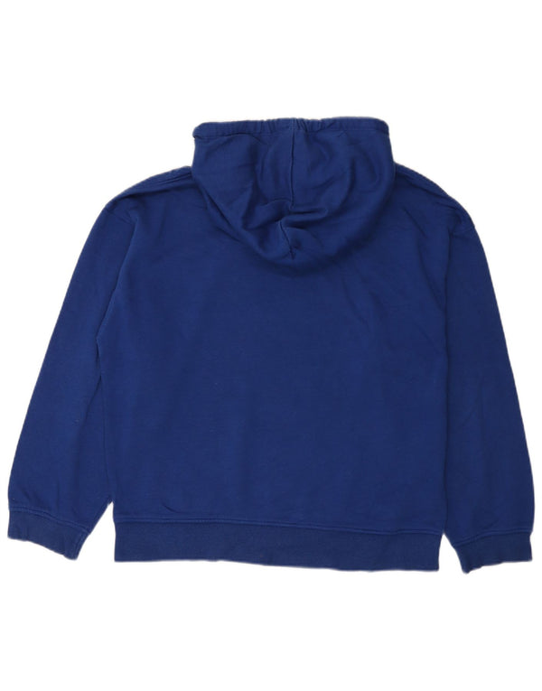 Zara Pull à capuche surdimensionné pour femme UK 10 Petit Bleu