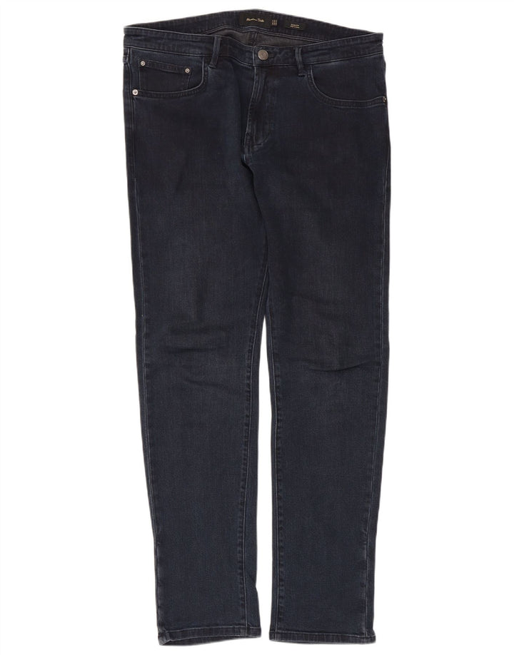 Massimo Dutti Jean slim pour homme EU 40 Medium W31 L29 Bleu marine Coton
