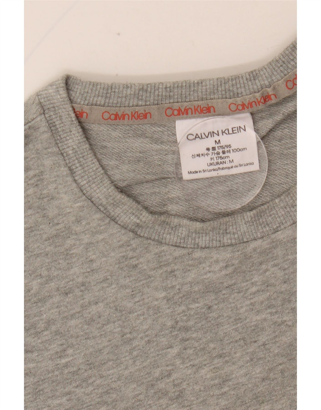 CALVIN KLEIN Sweat-Shirt Graphique Homme Gris Moyen