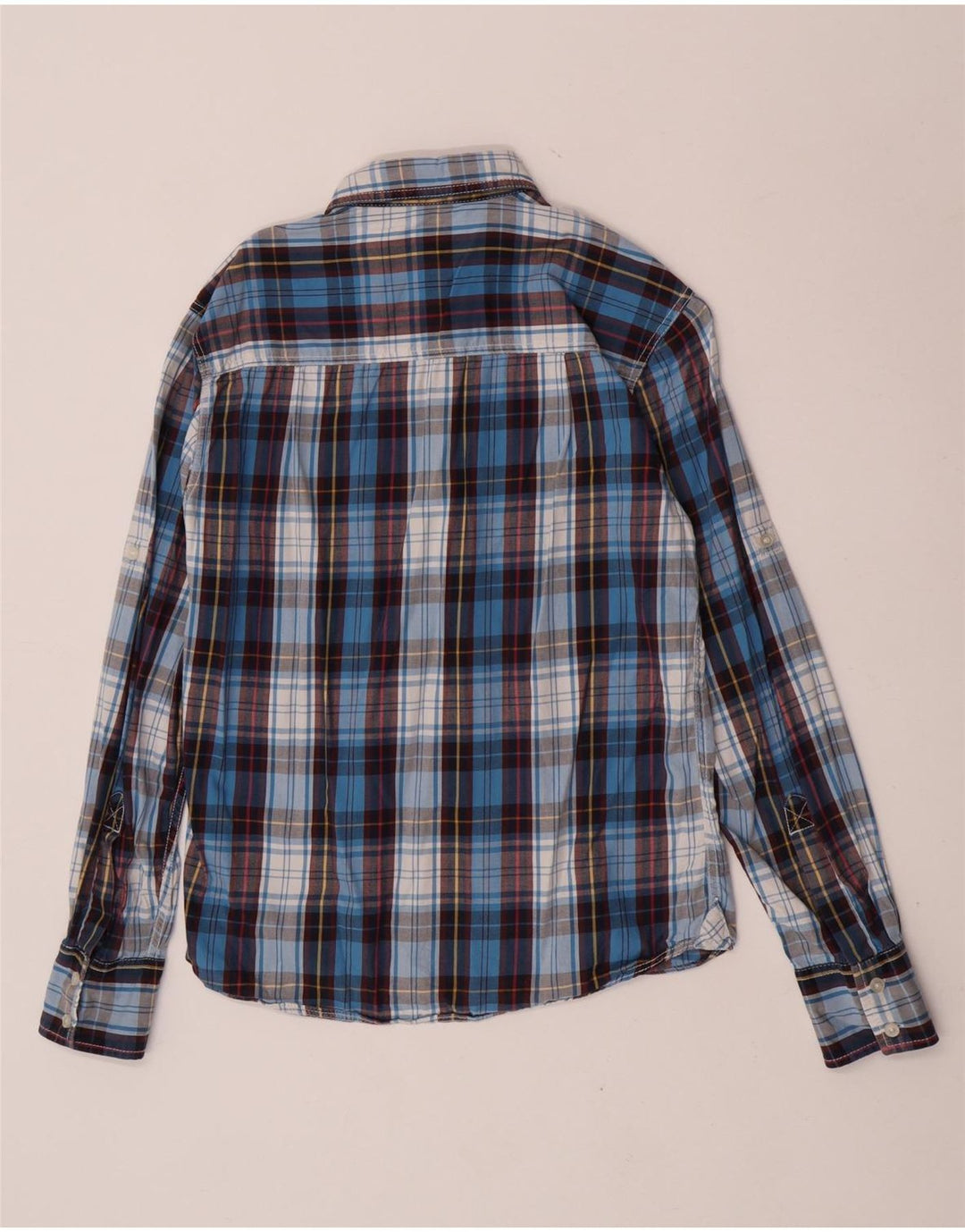 Wrangler Chemise en Flanelle Homme Bleu Moyen à Carreaux