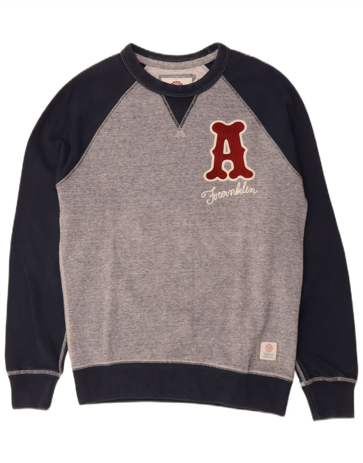 Franklin Marshall Sweat-shirt graphique pour homme Petit gris colour block