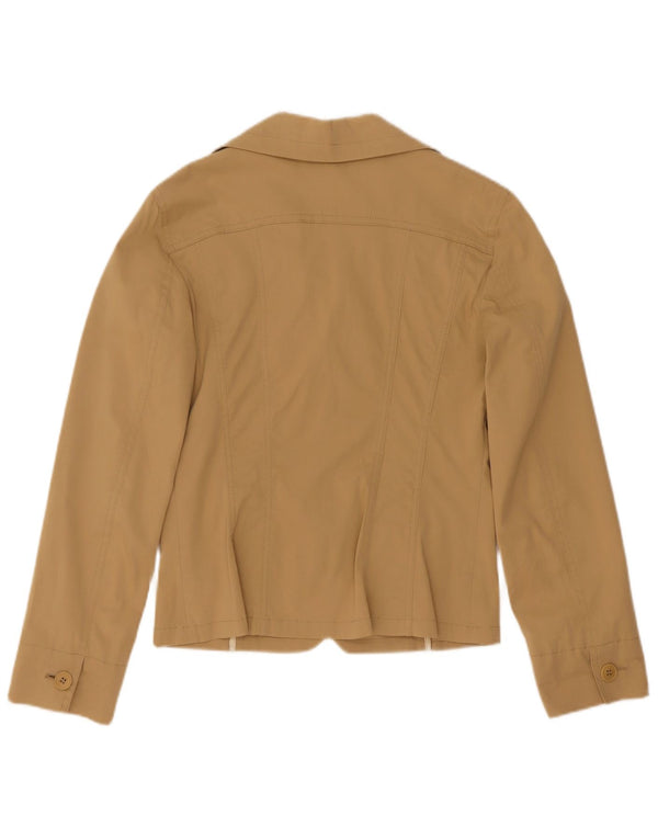 Marella Veste Blazer 3 Boutons Femme UK 6 XS Beige Coton