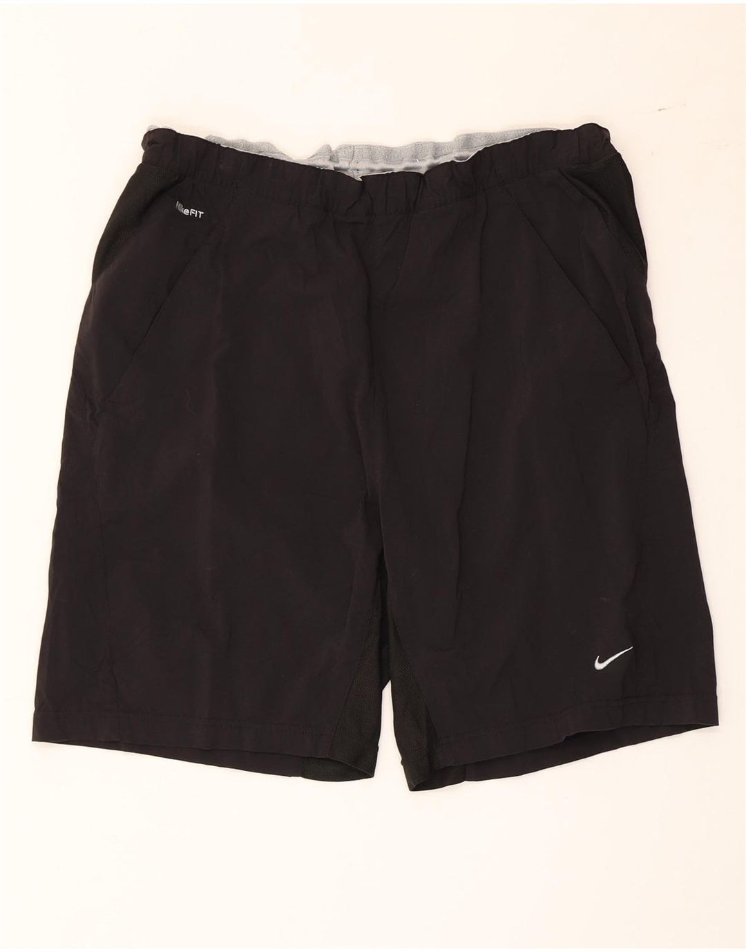 Nike Short de sport en nylon noir moyen pour homme