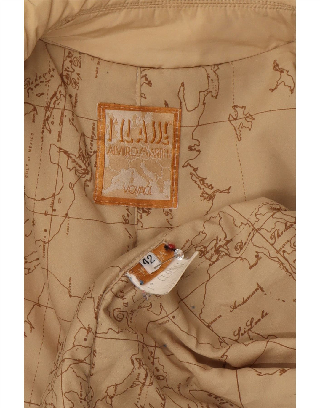 ALVIERO MARTINI Manteau Coupe-Vent Femme IT 42 Beige Moyen Polyester