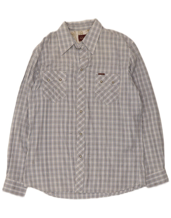 Marlboro Classics Chemise Homme 2XL Bleu Carreaux Coton