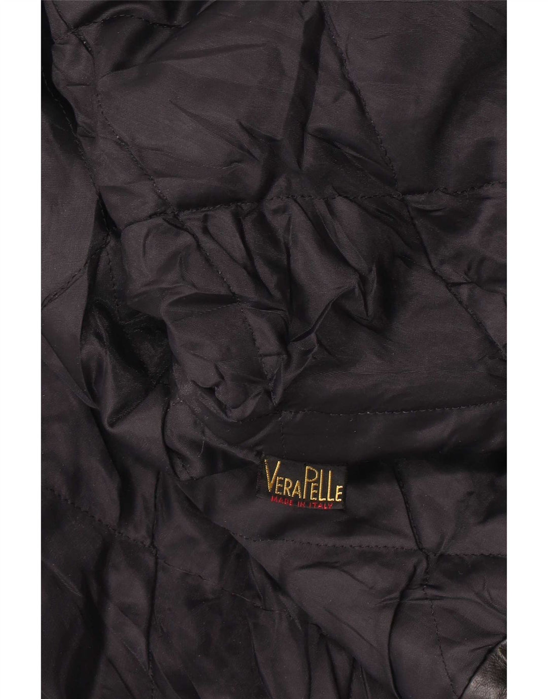 veste en cuir femme vintage UK 14 Grand Noir