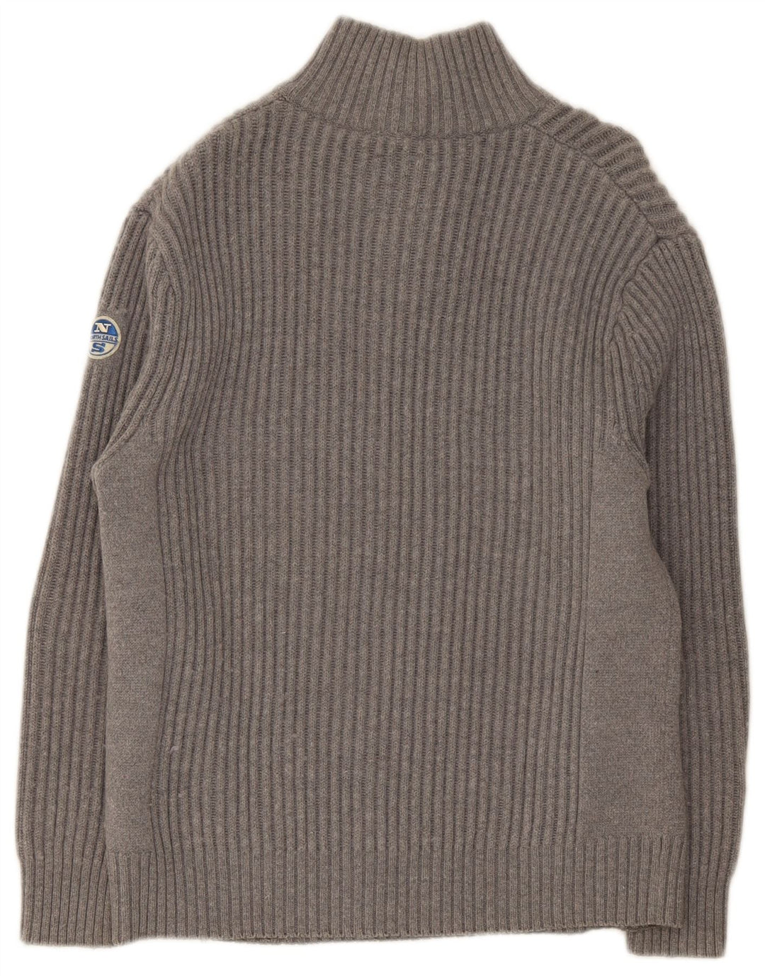 North Sails Pull à col boutonné pour homme en coton gris Taille L