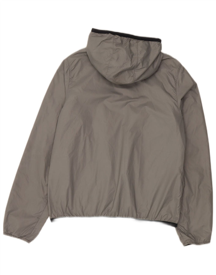 K-Way Veste de pluie réversible à capuche pour femme UK 14 Bleu marine moyen Polyamide