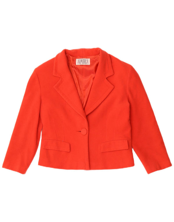 Armorica Veste Blazer 1 Bouton Femme IT 44 Laine Rouge Moyen