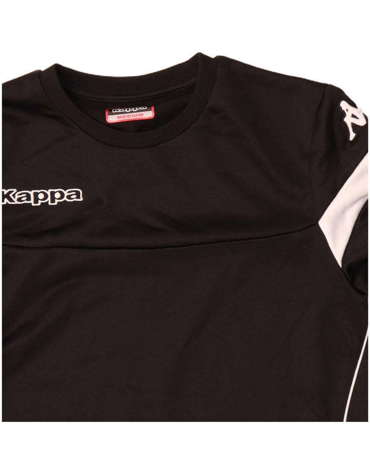 Kappa Sweat-shirt graphique pour homme en polyester color block noir moyen