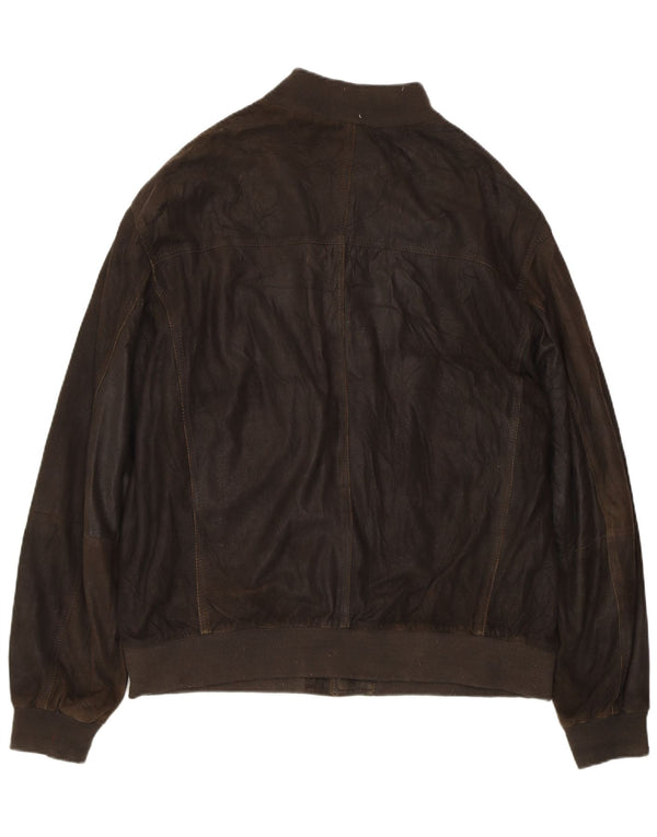 GIMO'S Veste en cuir pour homme UK 42 XL Marron