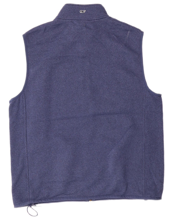 Vineyard Vines Veste de survêtement sans manches pour homme XL Bleu moucheté Preppy