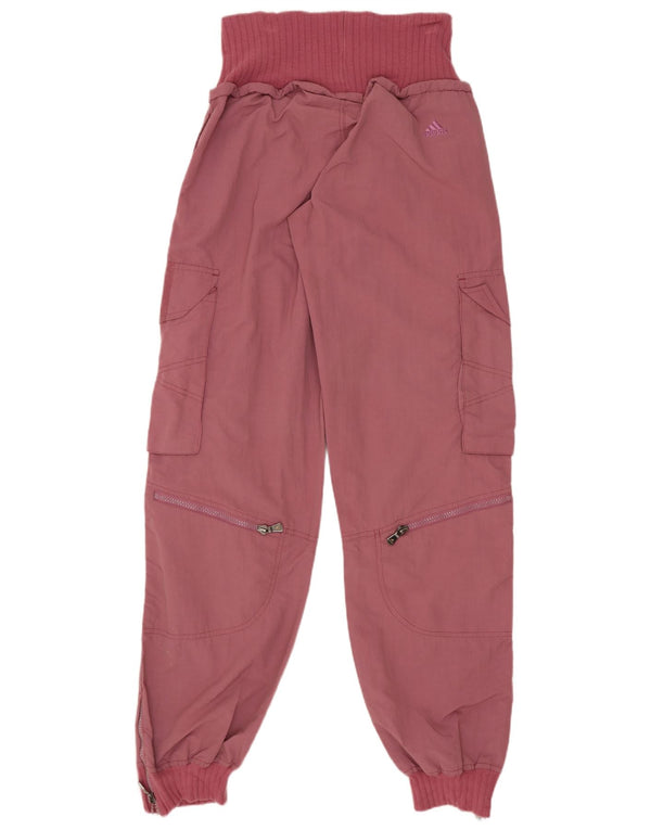 Adidas Pantalon Cargo Joggers Femme Petit W29 L33 Coton Rose