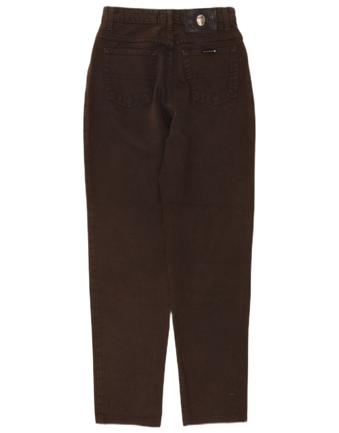 Trussardi Femme Tapered Jeans Taille 29 Marron Coton