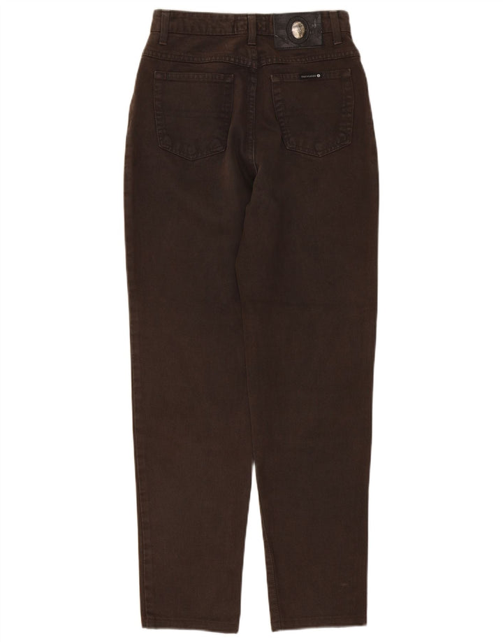 Trussardi Femme Tapered Jeans Taille 29 Marron Coton