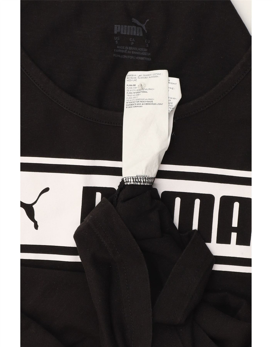 Puma Débardeur Graphic Homme Petit Noir Coton