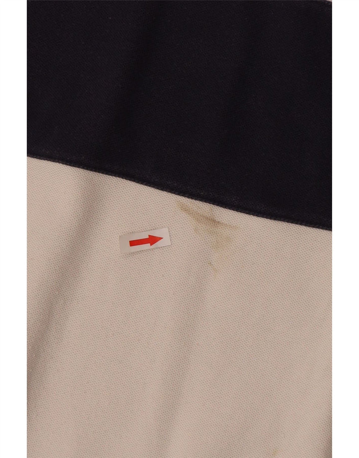 Hackett Polo Rugby Homme Blanc Moyen Coton Colorblock